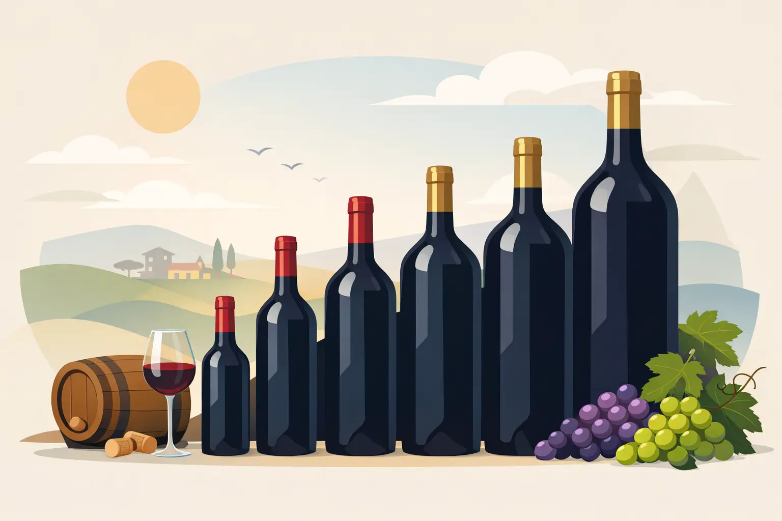 Wine Bottle Sizes: From Half Bottles to Nebuchadnezzar